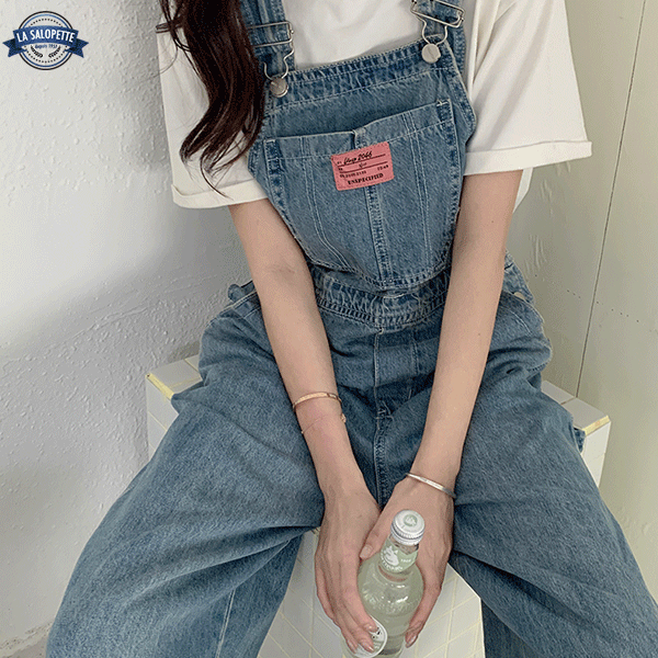 Denim Dungarees Cargo Baggy