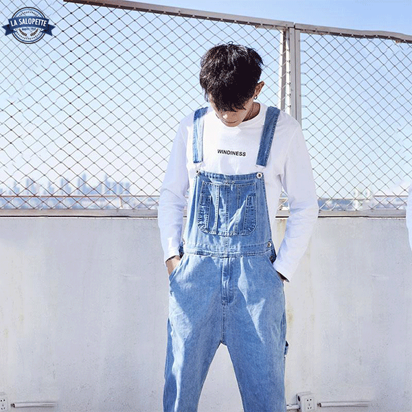 Denim Dungarees Blue in Light Denim Leto