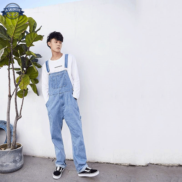 Denim Dungarees Blue in Light Denim Leto