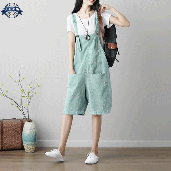 Short Dungarees Blue Turquoise Elia