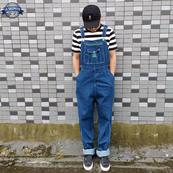 Denim Dungarees Construction Site Blue