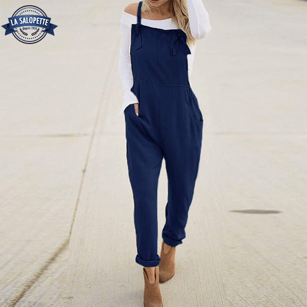 Vintage Dungarees Navy Blue Hippie Woman