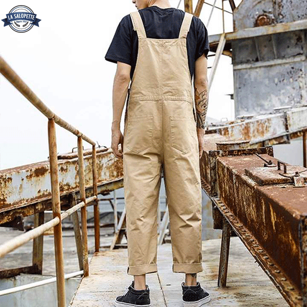 Work Dungarees Beige Cream