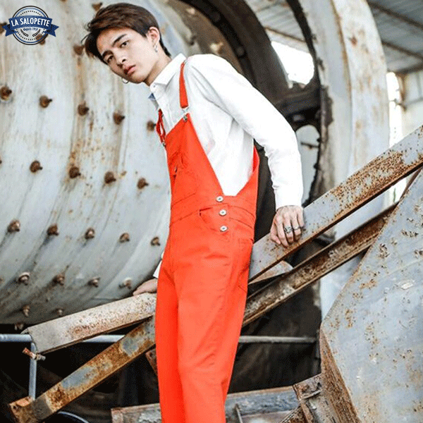 Work Dungarees Orange Label