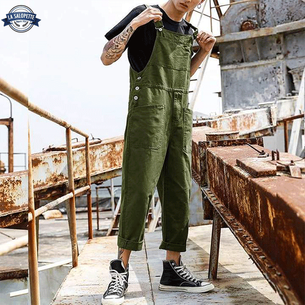 Work Dungarees Green Camo Urban