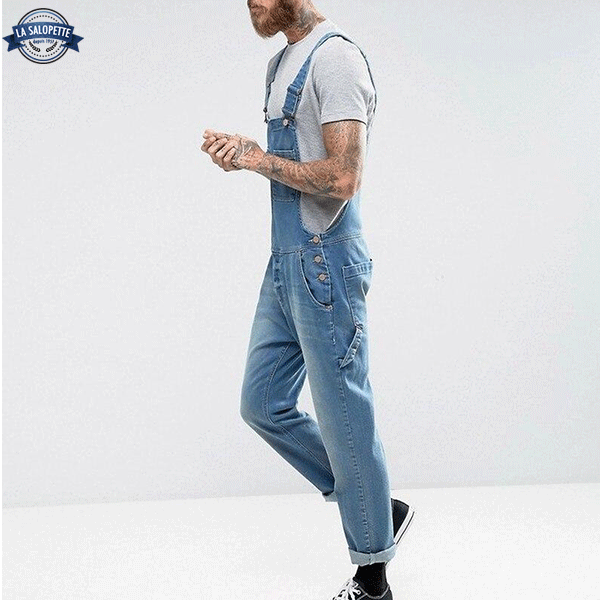 Denim Dungarees Dress Modern