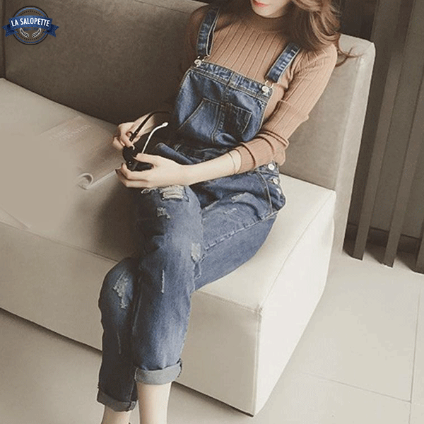 Denim Dungarees Modern Thin Fabric