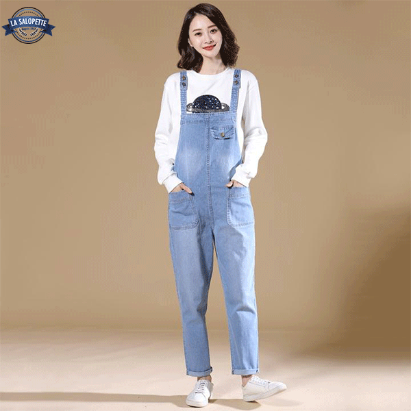 Denim Dungarees Clear Blue Look