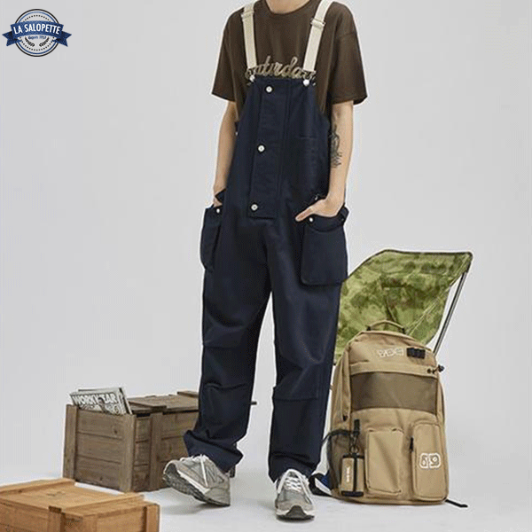 Work Dungarees Black Explorer