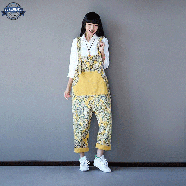 Vintage Dungarees Japanese Style Woman