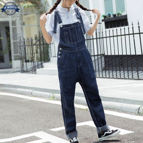 Denim Dungarees Woman Urban Dance