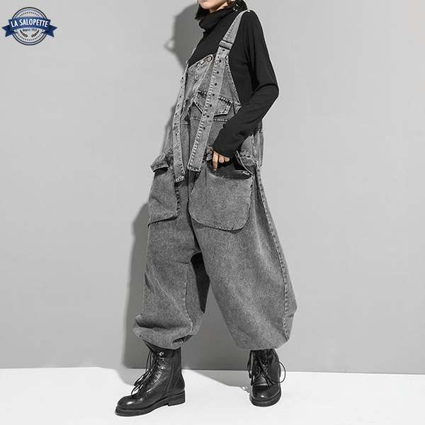 Denim Dungarees Gray Woman Toshima