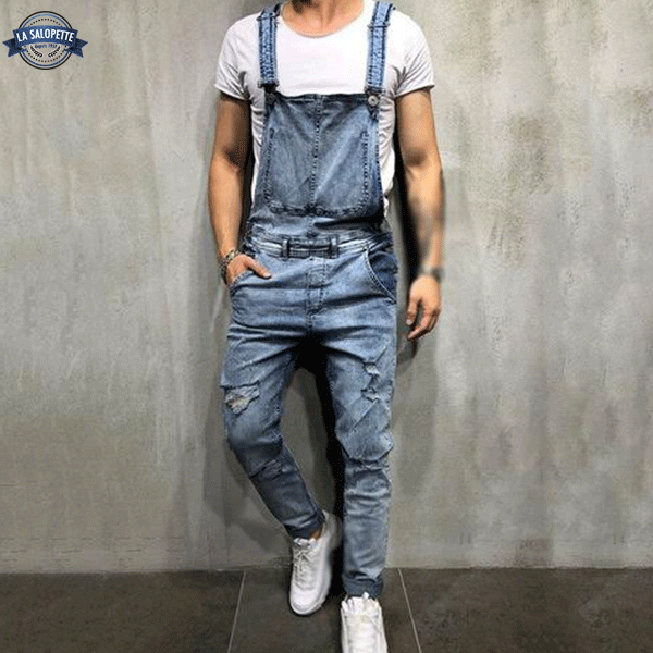 Denim Dungarees Blue Man Grizzy