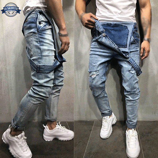 Denim Dungarees Blue Man Grizzy