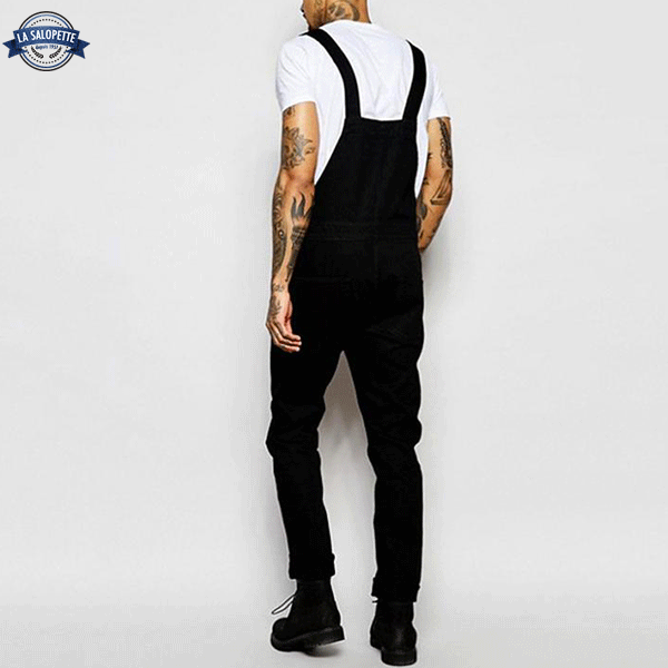 Classic Dungarees Black in Turbo Jeans