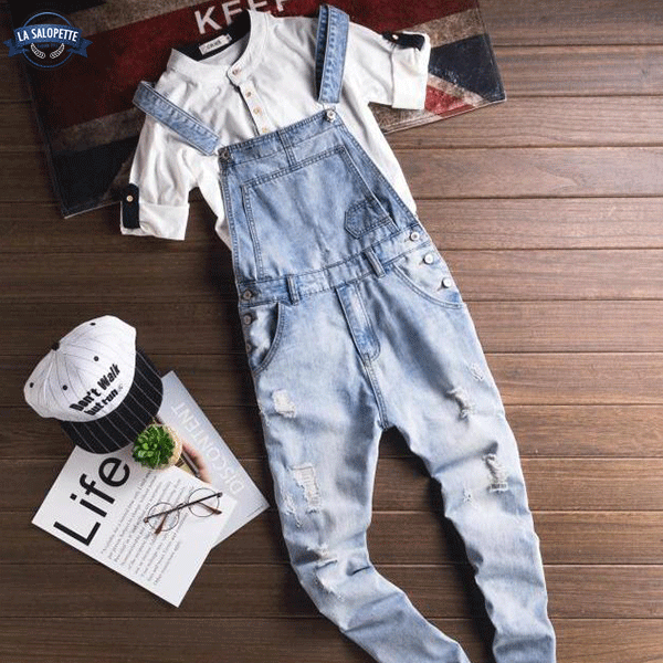 Denim Dungarees Captain Style Man