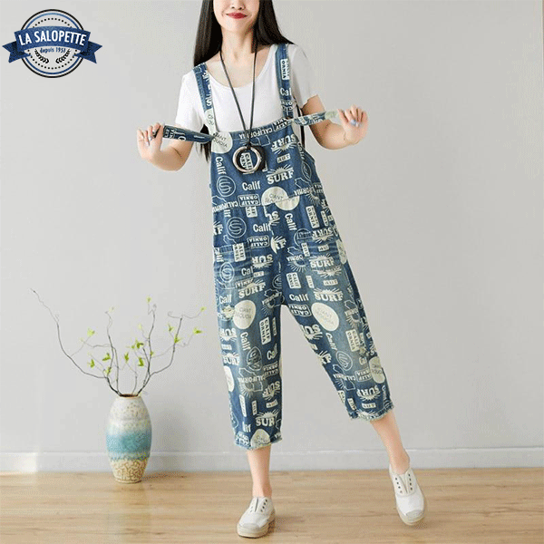 Denim Dungarees California Pattern
