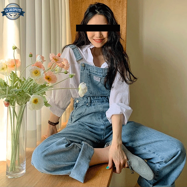 Denim Dungarees at Passers-by Blue