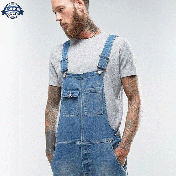 Denim Dungarees Dress Modern