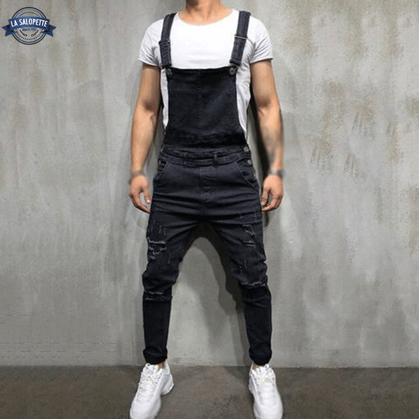 Denim Dungarees Black Sizy Man