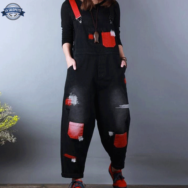 Denim Dungarees Black Kyoto