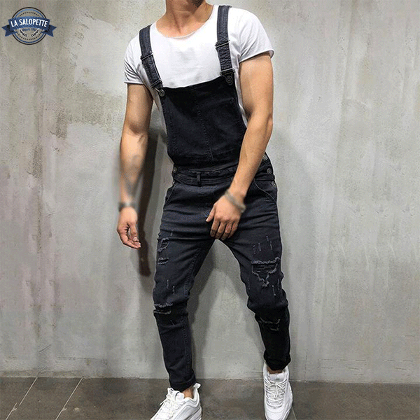 Denim Dungarees Black Sizy Man