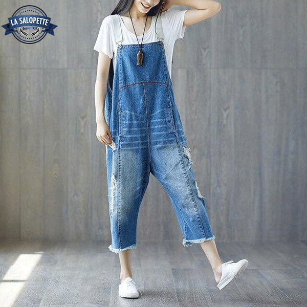 Denim Dungarees Himeji Cropped Pants