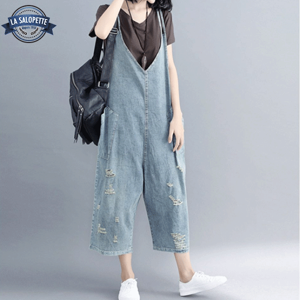 Denim Dungarees Hole Cubana