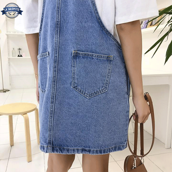 Dungarees Skirt in Lyo Women's Jeans