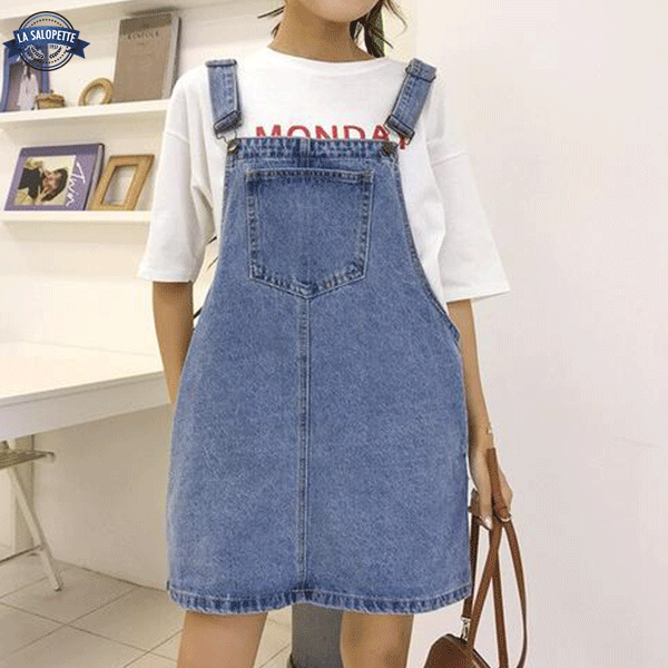 Dungarees Skirt in Lyo Women's Jeans