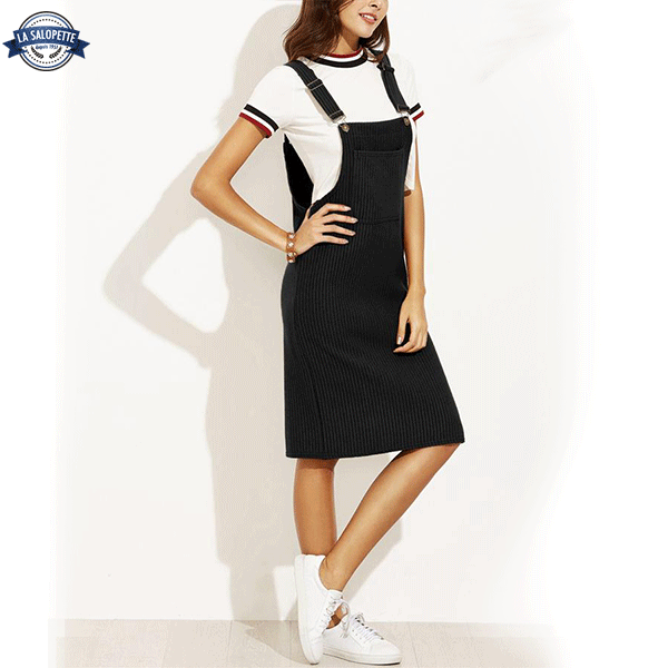 Vintage Dungarees Black Stretchy Skirt