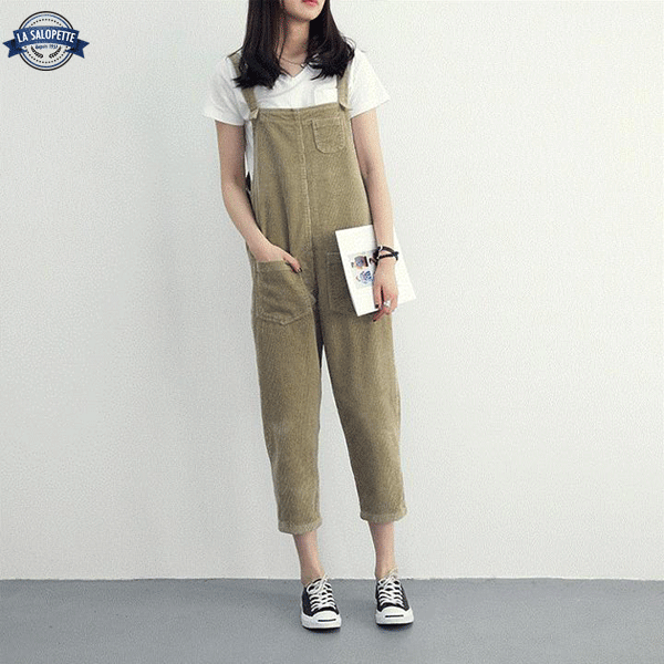 Vintage Dungarees Velvet Khaki