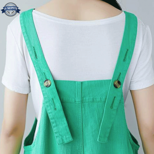 Denim Dungarees Kawaii Green