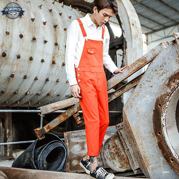 Work Dungarees Orange Label