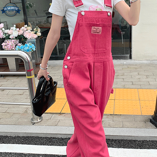 Denim Dungarees Pink Lina