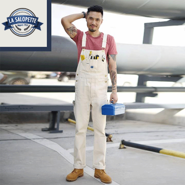 Work Dungarees White Plumber