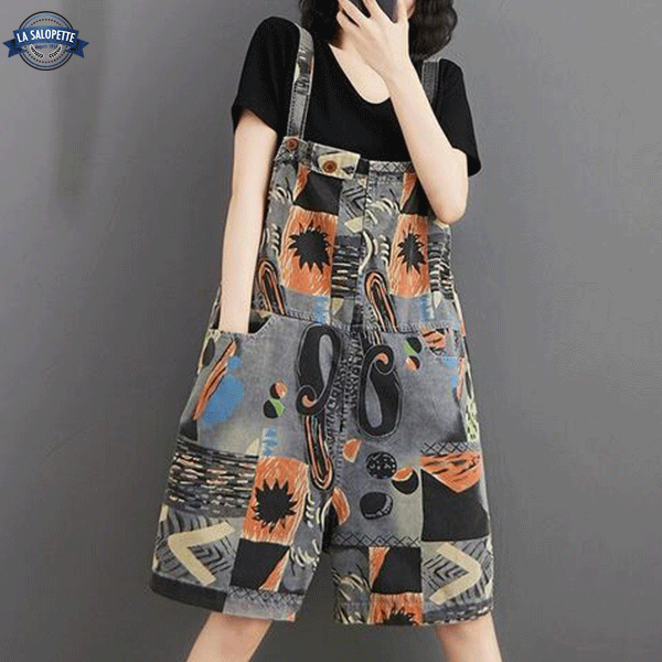 short dungarees Retro Kendo
