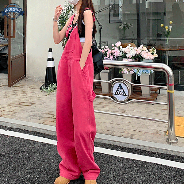 Denim Dungarees Pink Lina