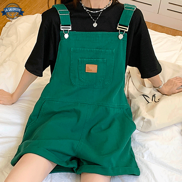 Short Dungarees Fir Green