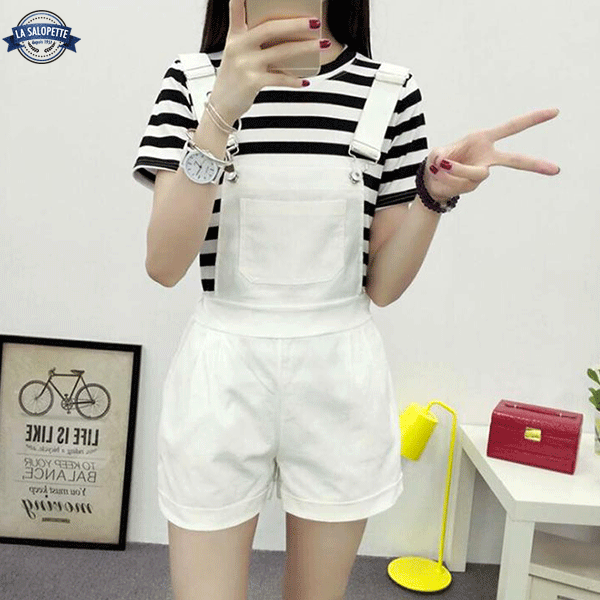 Short Dungarees White of the Pyrenees