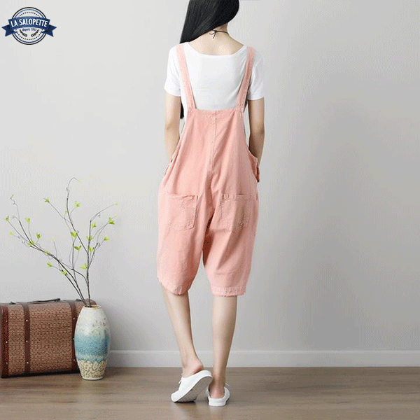 Short Dungarees Salmon Pink