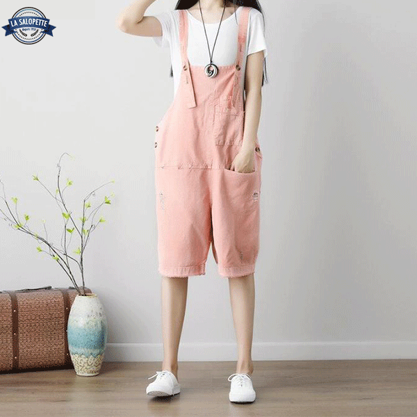 Short Dungarees Salmon Pink
