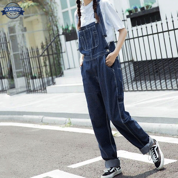 Denim Dungarees Woman Urban Dance